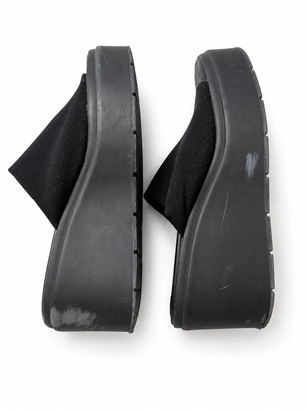Steve Madden Slinky30 Black Slide Platform Sandals Size 8